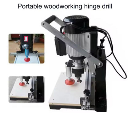 Handheld home improvement woodworking hinge drill portable cutting machine three-in-one CNC multi-function semi-automatic drill