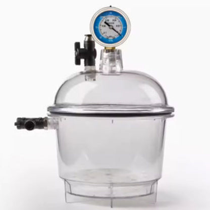 New 150MM Polycarbonate Plastic Vacuum Dryer Laboratory Dryer Transparent Vacuum Drying Kettle Double Valve With Pressure Gauge