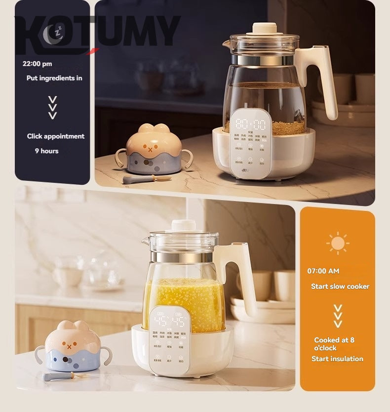 2025 new all-glass health pot constant temperature stew home multi-function office small