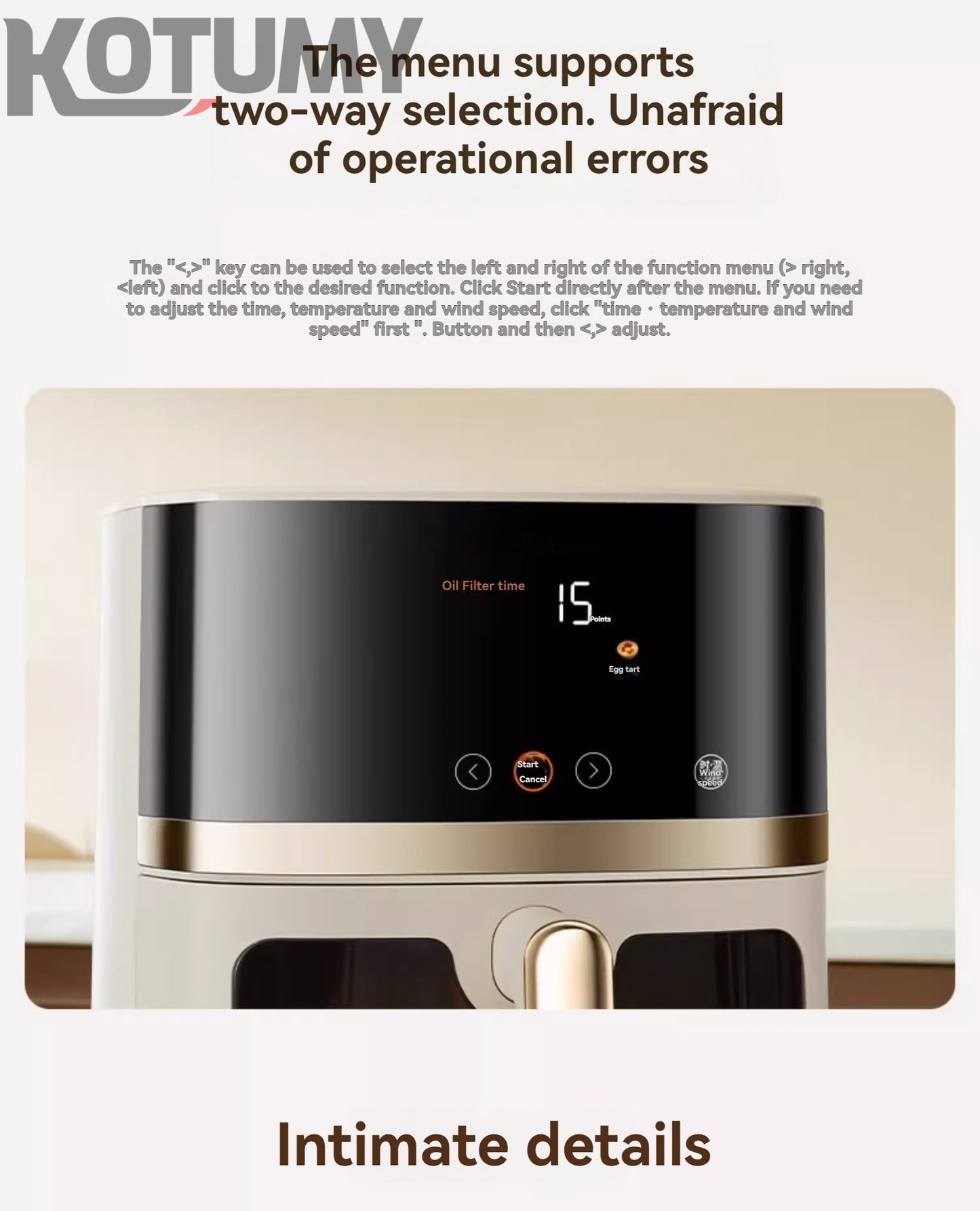 Air fryer household new large capacity visual no-flip multifunctional cooking machine