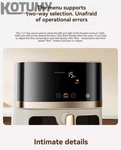 Air fryer household new large capacity visual no-flip multifunctional cooking machine