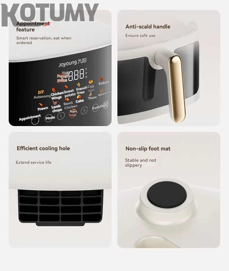 Air fryer household new large capacity visual no-flip multifunctional cooking machine