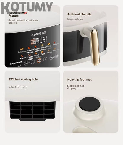 Air fryer household new large capacity visual no-flip multifunctional cooking machine