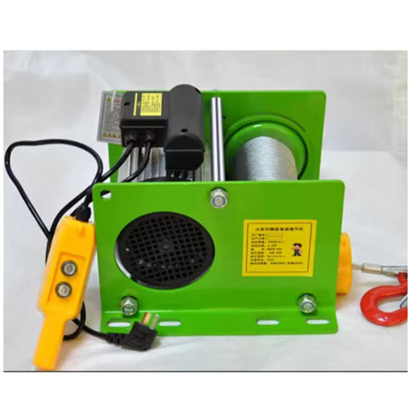 220V Electric Winch 200-400KG Electric Hoist 30M Steel Wire Rope Windlass Winding Engine Elevator Household Building Crane