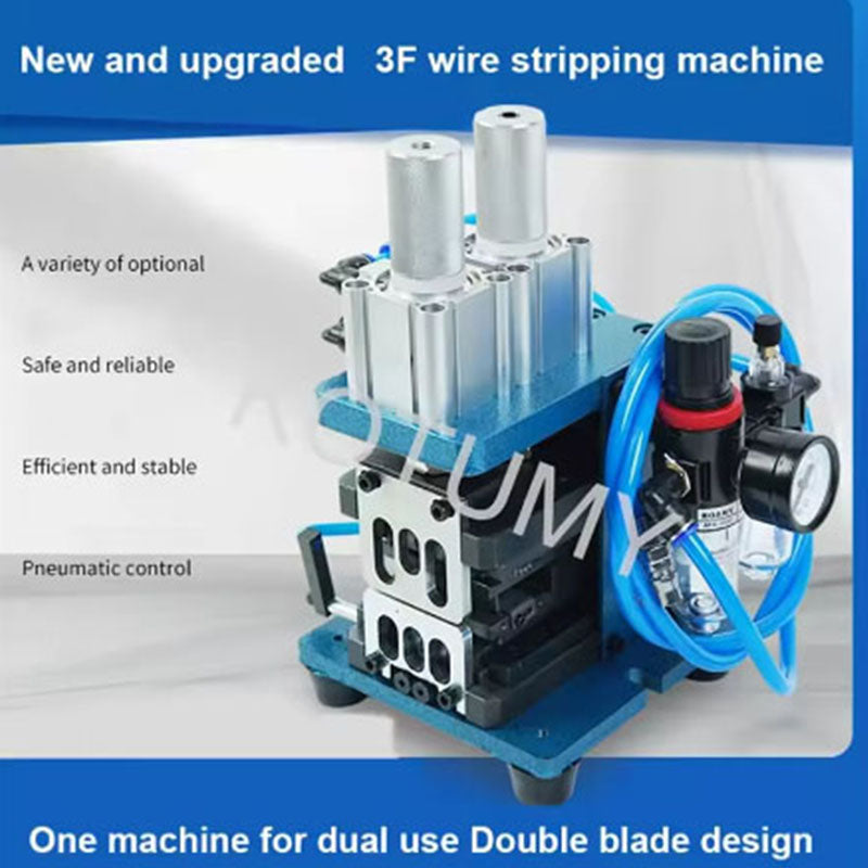 Small Automatic Pneumatic Wire Stripping Machine Small Cable Stripping Machine Semi-automatic Wire Cutting Stripper