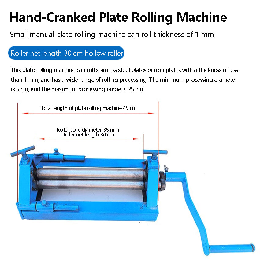 DIY Manual Plate Rolling Machine Soft Metal Tube Bending Machine Household Round Roller Tube Machine Bending Processing Tools