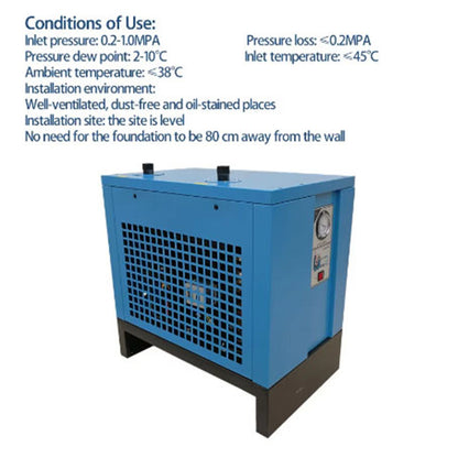 Compressed Air Dryer Air Compressor Freeze Dryer, 1.5/2.0/3.0/3.8/6.8/10.5 Cubic Meters