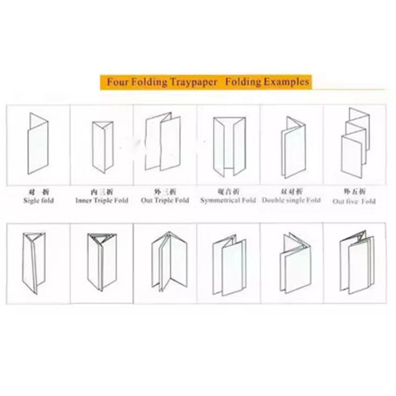 220V ZE-8B/4 Automatic Paper Folding Machine Max For A3 Paper+high Speed+ 4 Folding Trays Paper Folding Machine