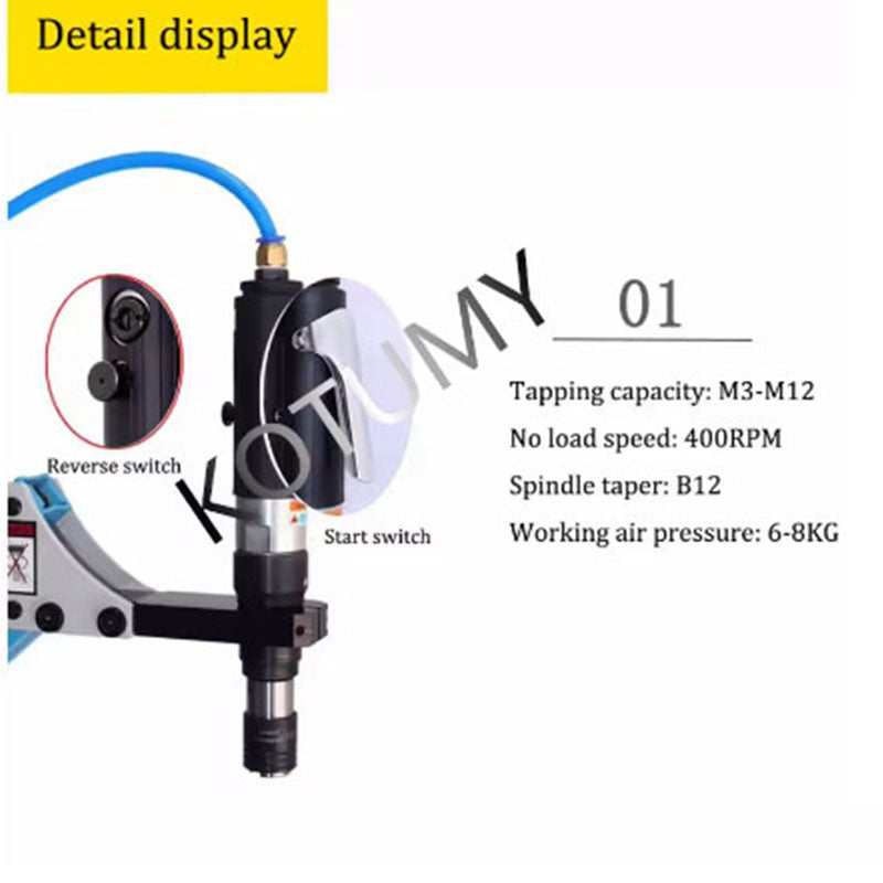 M3-M12 pneumatic tapping machine Tapping capacity Pneumatic Tapper Tool universal wire Air tapping tool machine Drilling Machine