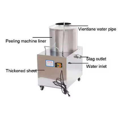 Commercial Small Potato Peeler Automatic Stainless Steel Peeling Machine Taro  Groundnut Ginger Peeler