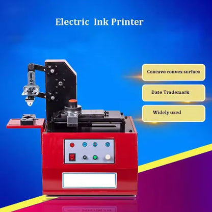 220V Desktop Electric Pad Printer Production Date Coding Machine Electric Ink Coding Machine Print Cliche Plate Rubber Pad