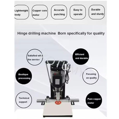 Handheld home improvement woodworking hinge drill portable cutting machine three-in-one CNC multi-function semi-automatic drill