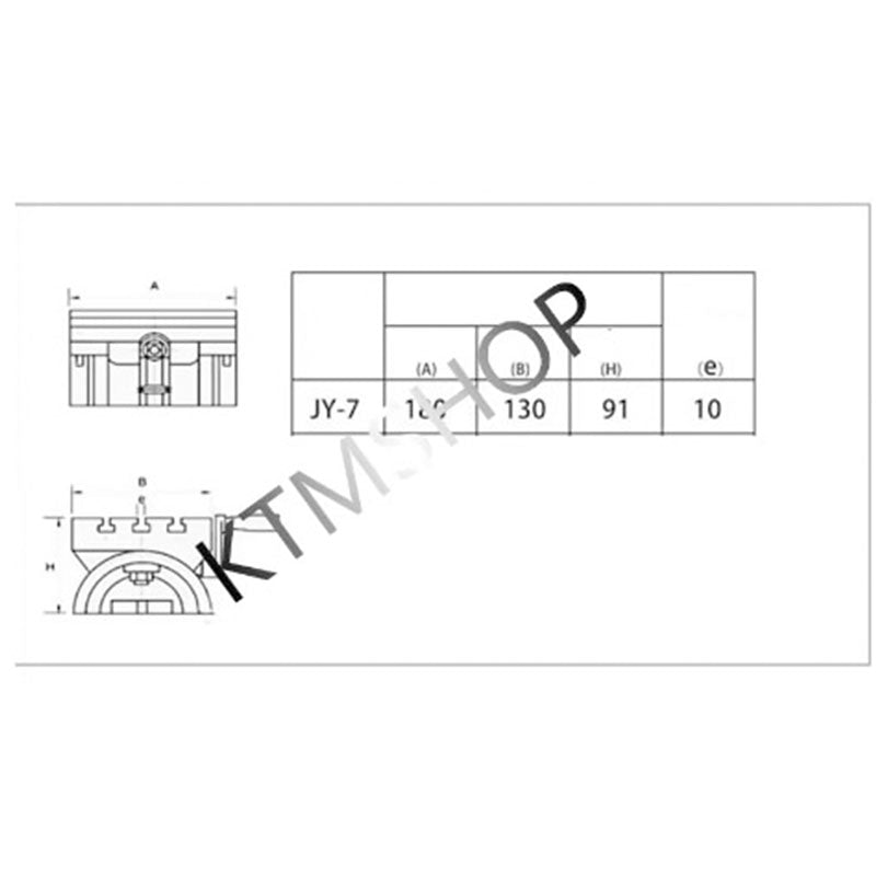 7 Inches Milling Machine Drilling Machine Adjustable Angle Tilting Angle Rotary Table Tilting Workbench