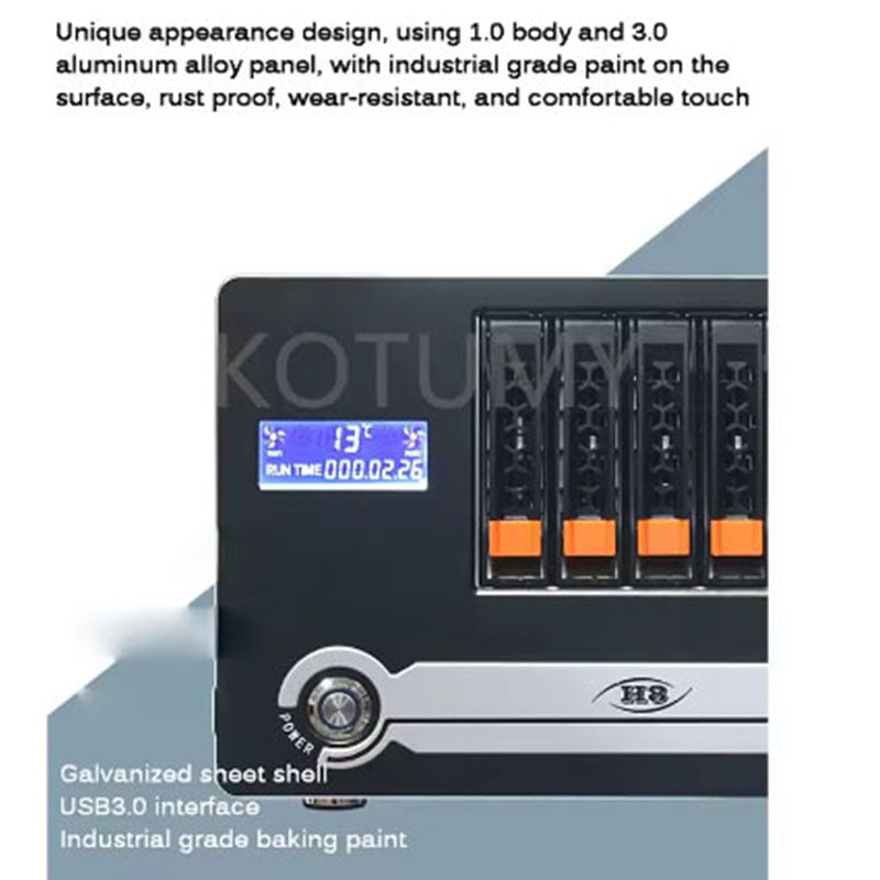 Home Storage Hot Plug Chassis 6bays Nas Server Case Nas-8 Sata Backplane Support Mini-itx Motherboard Black