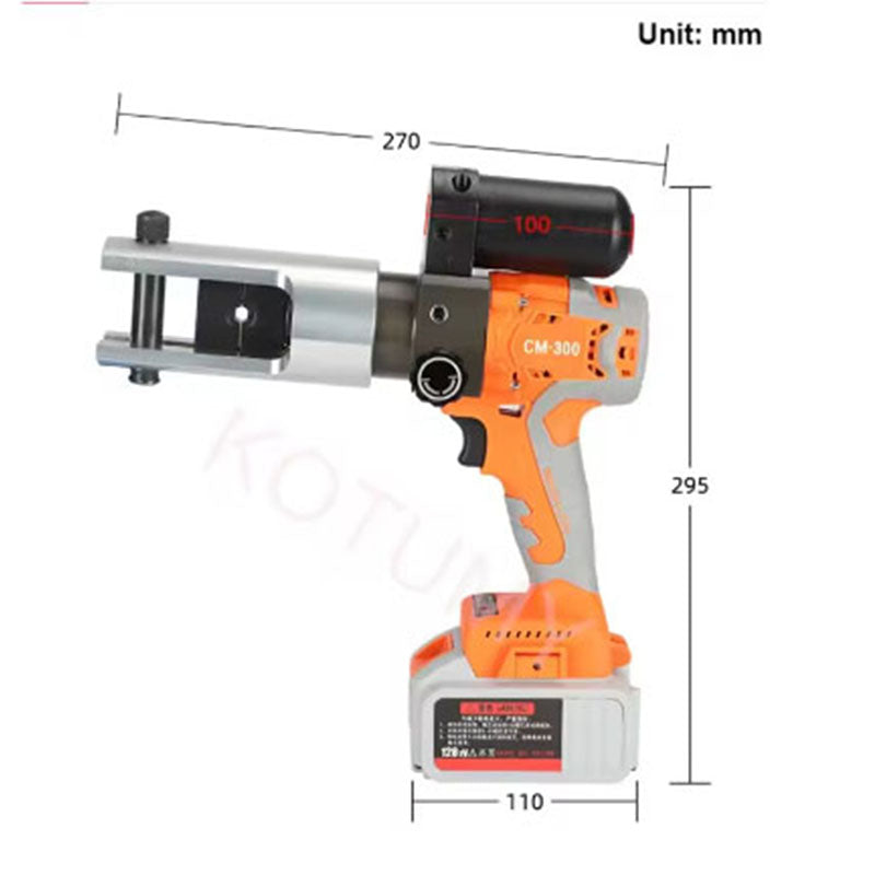 Rechargeable Copper Aluminum Terminal Crimping Plier Electric Cable Plier CM-300 Electric Hydraulic Pliers 18v Electrician Plier