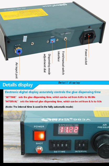 Automatic Dispensing Machine 220V Epoxy Resin Semi-Automatic Liquid Glue Injection Machine Manual Pedal Dispenser