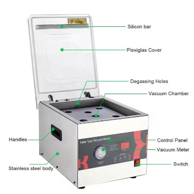 DZ-260C household chamber vacuum sealer machine food meat fruit and vegetable vacuum packing machines