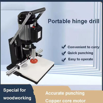 Handheld home improvement woodworking hinge drill portable cutting machine three-in-one CNC multi-function semi-automatic drill