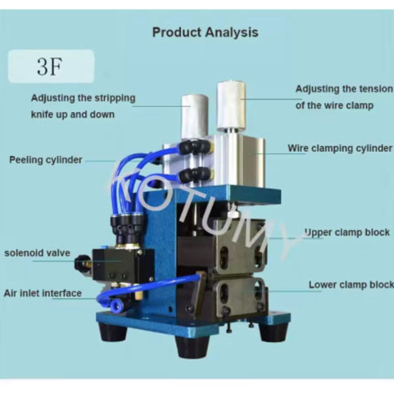 Small Automatic Pneumatic Wire Stripping Machine Small Cable Stripping Machine Semi-automatic Wire Cutting Stripper