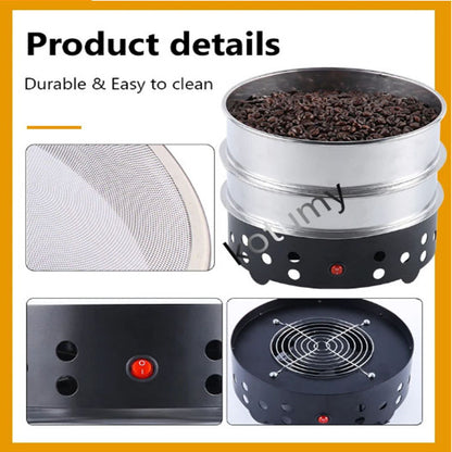 Coffee Bean Cooler roasting Heat Dissipation Coffee Bean Cooling plate 350g/600g Double layer Heat Sink Rapid Cooling Cooler