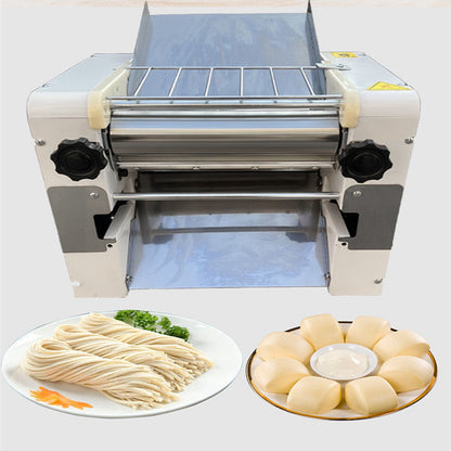 Commercial Kneading Dumpling Maker Noodle Press Machine Noodle Machine Electric Dough Roller Stainless Steel Desktop Pasta