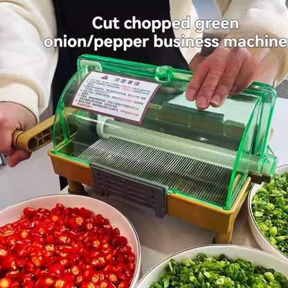 Commercial vegetable cutter for cutting peppers, chopped green onions, chili peppers, small multi-functional garlic slices, hot pot restaurant, steamed bun shop