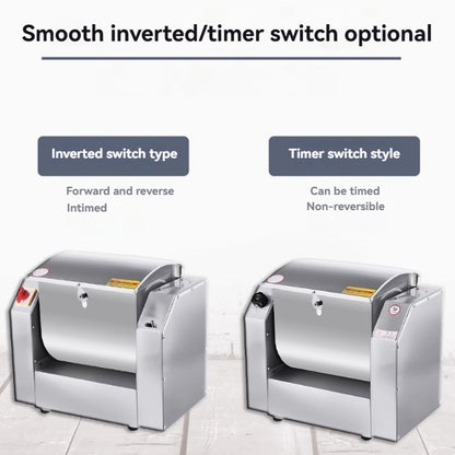 Commercial fully automatic kneading machine with a large horizontal stainless steel flour mixer