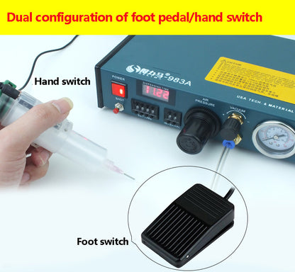 Automatic Dispensing Machine 220V Epoxy Resin Semi-Automatic Liquid Glue Injection Machine Manual Pedal Dispenser