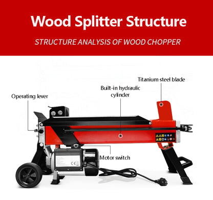 Hydraulic Wood Splitting Machine Fully Automatic Wood Splitting Tool Rural Wood Cutting Tool