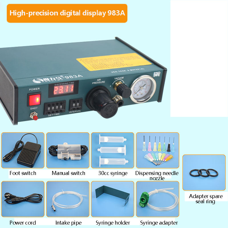 Automatic Dispensing Machine 220V Epoxy Resin Semi-Automatic Liquid Glue Injection Machine Manual Pedal Dispenser