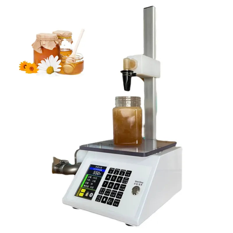 Food grade 12V/220V automatic weighing paste honey filling machine 20g-10000g viscous liquid for outdoor or indoor use