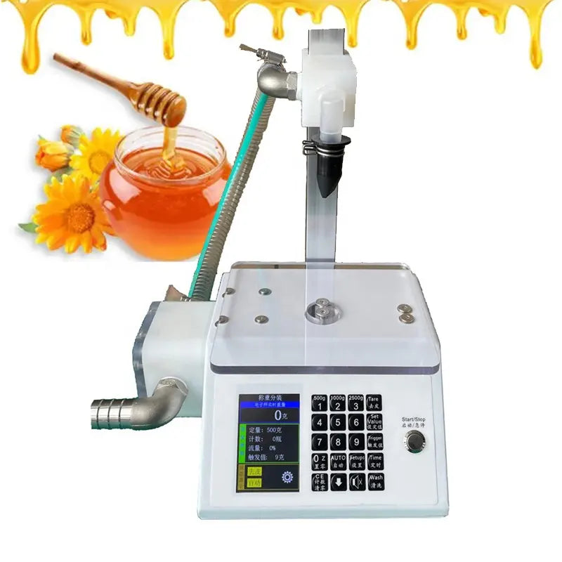 Food grade 12V/220V automatic weighing paste honey filling machine 20g-10000g viscous liquid for outdoor or indoor use