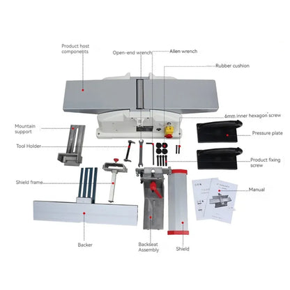 JJP-5015 multifunctional desktop planer electric woodworking desktop planer flat planer 220V 1280W