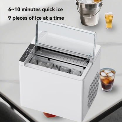 Household mini transparent ice maker, low-power fully automatic small ice maker