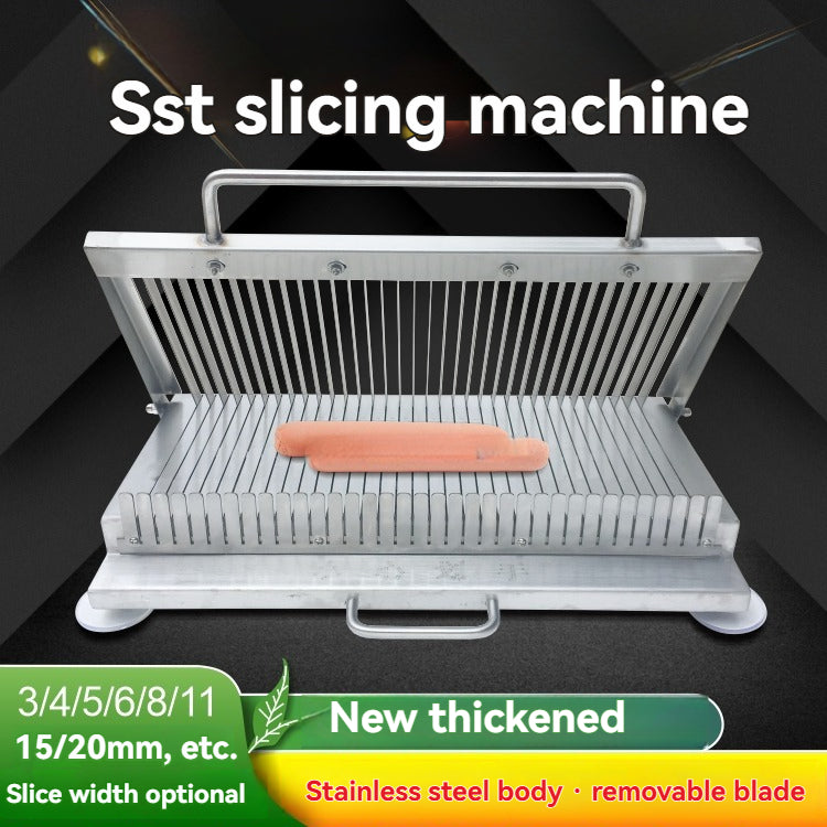 Hand-pressed slicer Liangpi machine cutter small thick stainless steel ham sausage duck blood tofu luncheon meat vegetarian chicken