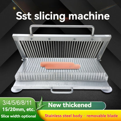 Hand-pressed slicer Liangpi machine cutter small thick stainless steel ham sausage duck blood tofu luncheon meat vegetarian chicken
