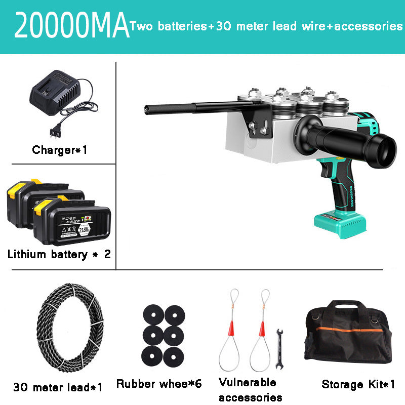 Lithium Electrical Threading Machine Wire Puller Charging Concealed Tube Threading Device and Common Lead Puller