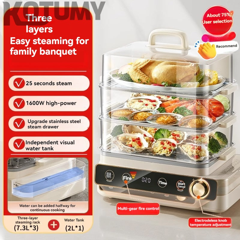 Steamer multifunctional stainless steel large capacity breakfast machine can be reserved