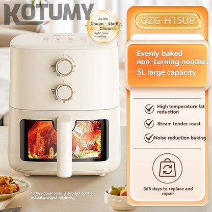 Air fryer household new visual no-flip small electric fryer electric oven integrated