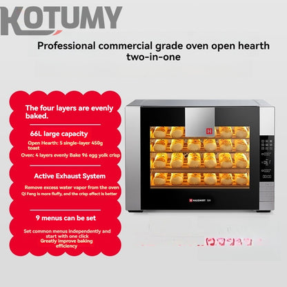 Commercial electric oven multi-layer air furnace flat furnace two-in-one fermentation baking special cake