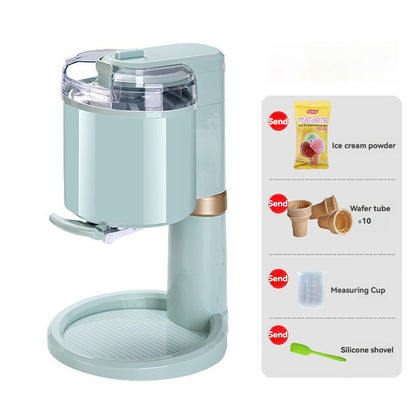 Small desktop ice cream machine, household small fully automatic homemade ice cream cone, ice cream