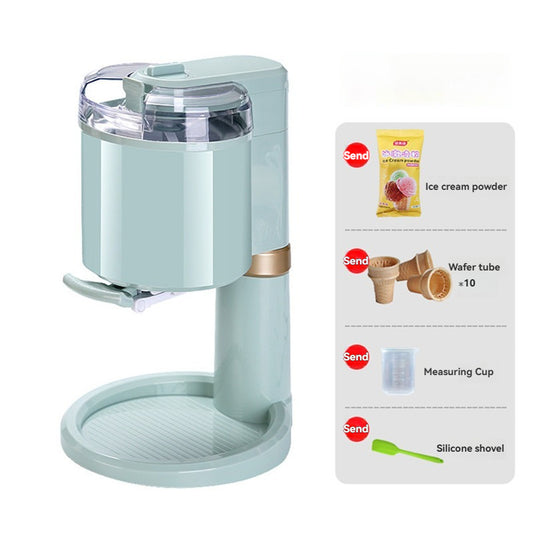 Small desktop ice cream machine, household small fully automatic homemade ice cream cone, ice cream