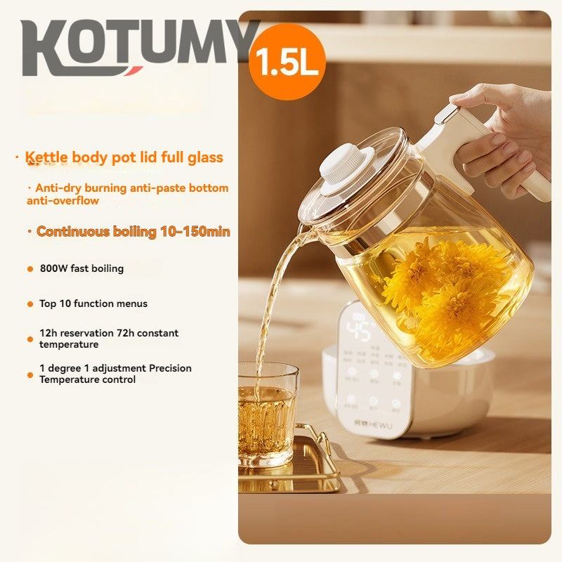 2025 new all-glass health pot constant temperature stew home multi-function office small