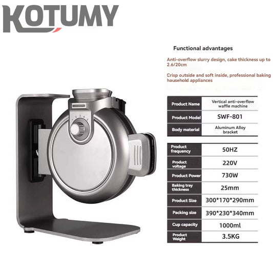 Vertical waffle maker coffee shop commercial breakfast waffle oven