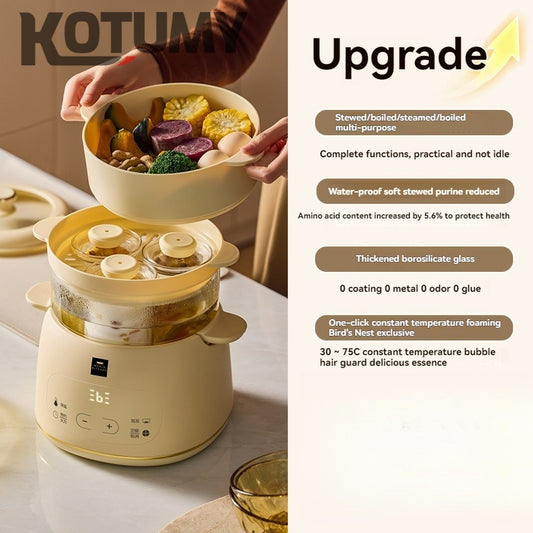 Electric stew pot, fully automatic glass stew pot, soup pot, electric stew pot