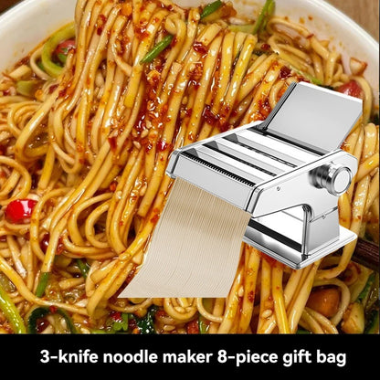 Noodle machine household stainless steel multi-function rolling machine Wonton dumpling pi hele noodles hand small noodle press