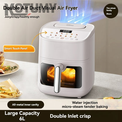 Air fryer household no-flip intelligent large capacity electric oven multi-function cooking machine