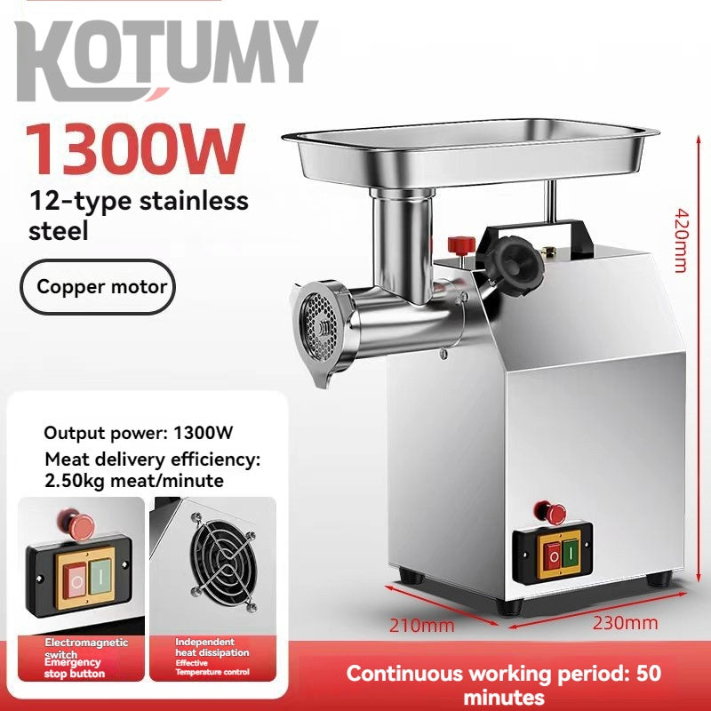 Electric high-power meat grinder, electric productivity sausage stuffer, minced meat filling machine