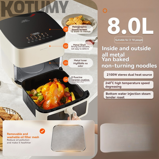 Air fryer household new large capacity no flip multifunctional electric oven cooking machine