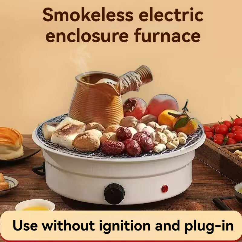 Electric stove for boiling tea, electric oven for heating, skewers for baking milk tea, smoke-free, detachable heating tube